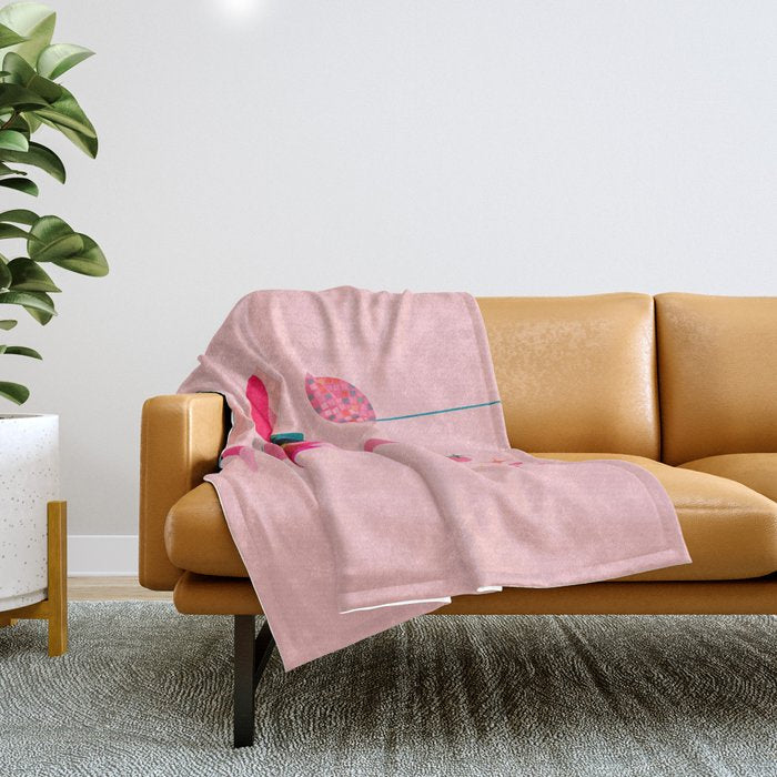 First Bubbly then Disco  Throw Blanket Gallery Image 1