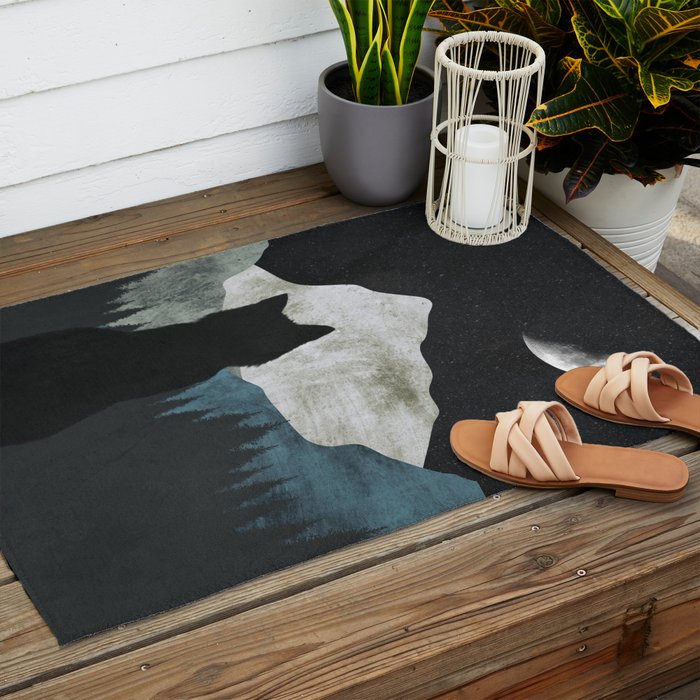 Black Cat 2 Outdoor Rug Gallery Image 2