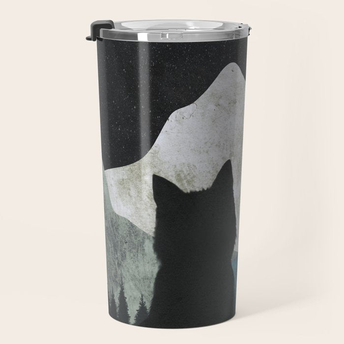 Black Cat 2 Travel Mug Gallery Image 3