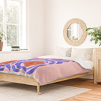 Bold Red Flowers And Blue Leaves Duvet Cover Gallery Image 2