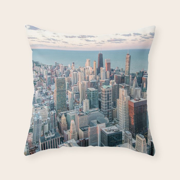 CHICAGO CITY SKYLINE Throw Pillow Gallery Image 1