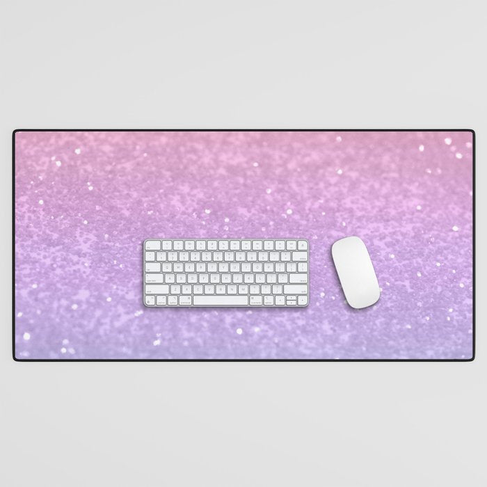 Unicorn Princess Glitter #1 (Faux Glitter) #pastel #decor #art #society6 Desk Mat Gallery Image 1