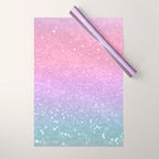 Unicorn Princess Glitter #1 (Faux Glitter) #pastel #decor #art #society6 Wrapping Paper Gallery Image 1