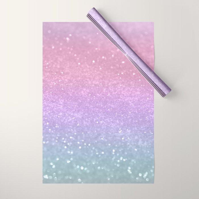 Unicorn Princess Glitter #1 (Faux Glitter) #pastel #decor #art #society6 Wrapping Paper Gallery Image 1