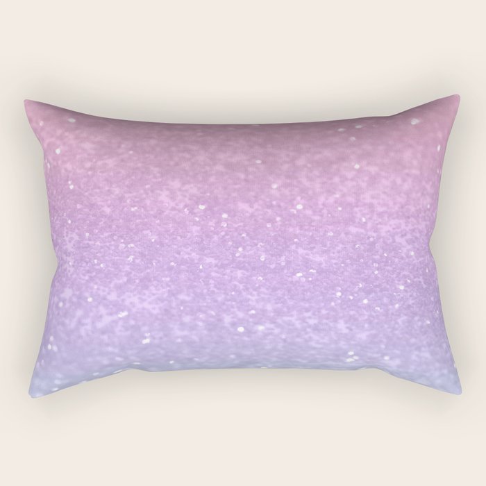 Unicorn Princess Glitter #1 (Faux Glitter) #pastel #decor #art #society6 Rectangular Pillow Gallery Image 2