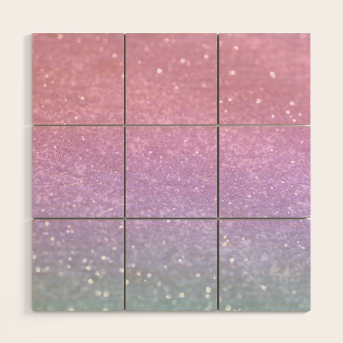 Unicorn Princess Glitter #1 (Faux Glitter) #pastel #decor #art #society6 Wood Wall Art Gallery Image 1