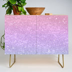 Unicorn Princess Glitter #1 (Faux Glitter) #pastel #decor #art #society6 Credenza Gallery Image 1