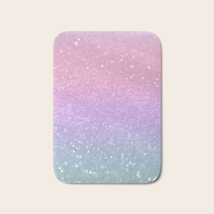 Unicorn Princess Glitter #1 (Faux Glitter) #pastel #decor #art #society6 Bath Mat Gallery Image 1