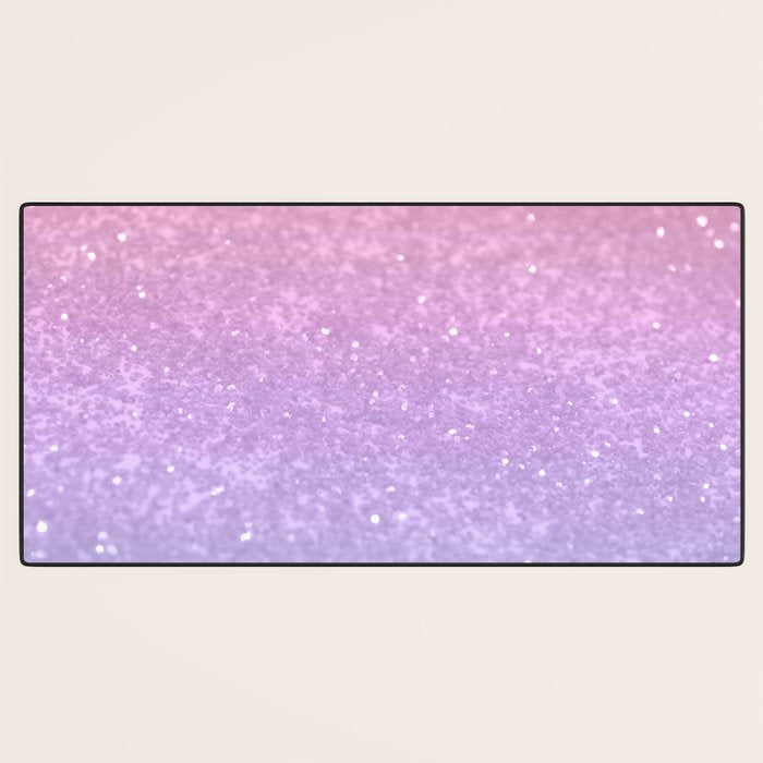 Unicorn Princess Glitter #1 (Faux Glitter) #pastel #decor #art #society6 Desk Mat Gallery Image 3