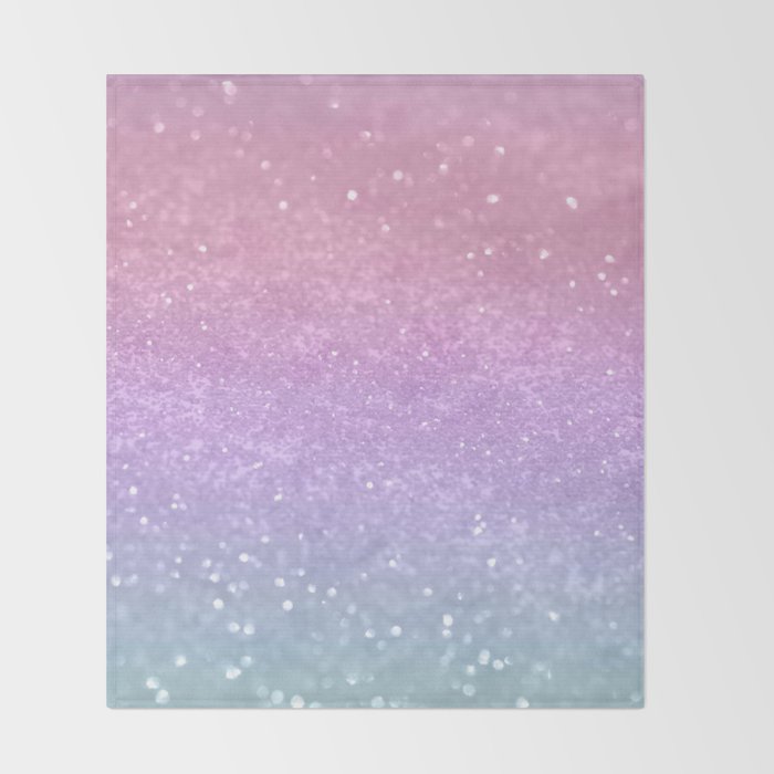 Unicorn Princess Glitter #1 (Faux Glitter) #pastel #decor #art #society6 Throw Blanket Gallery Image 2