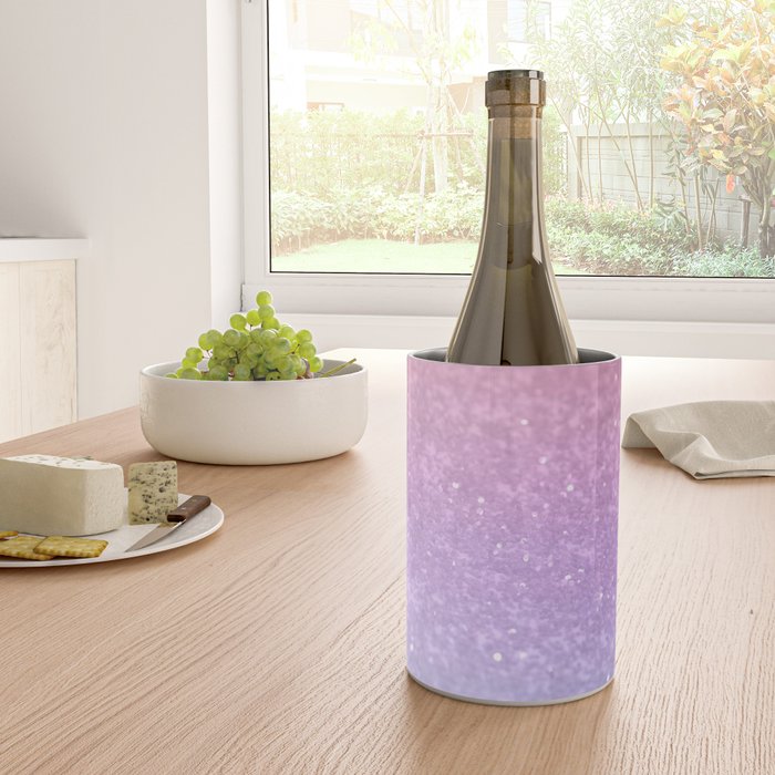 Unicorn Princess Glitter #1 (Faux Glitter) #pastel #decor #art #society6 Wine Chiller Gallery Image 4