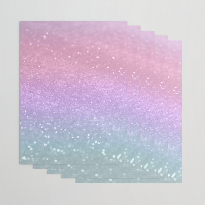Unicorn Princess Glitter #1 (Faux Glitter) #pastel #decor #art #society6 Wrapping Paper Gallery Image 3