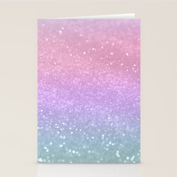 Unicorn Princess Glitter #1 (Faux Glitter) #pastel #decor #art #society6 Stationery Card Gallery Image 1