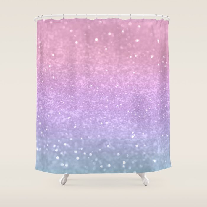 Unicorn Princess Glitter #1 (Faux Glitter) #pastel #decor #art #society6 Shower Curtain Gallery Image 1