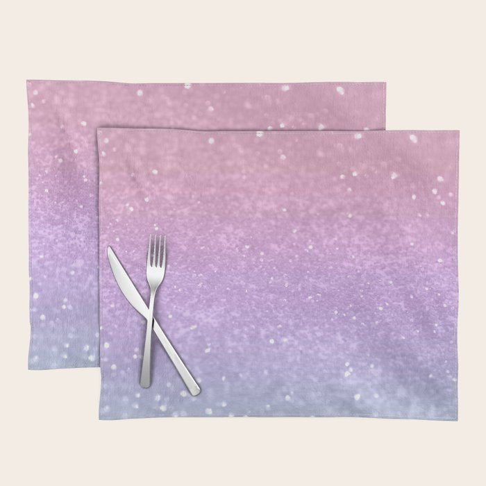 Unicorn Princess Glitter #1 (Faux Glitter) #pastel #decor #art #society6 Placemat Gallery Image 1