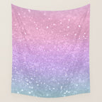 Unicorn Princess Glitter #1 (Faux Glitter) #pastel #decor #art #society6 Wall Tapestry Gallery Image 4