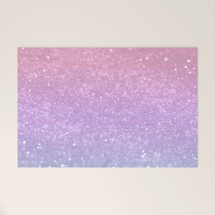 Unicorn Princess Glitter #1 (Faux Glitter) #pastel #decor #art #society6 Welcome Mat Gallery Image 1