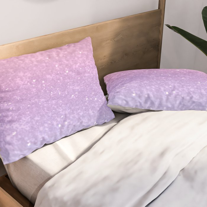 Unicorn Princess Glitter #1 (Faux Glitter) #pastel #decor #art #society6 Pillow Sham Gallery Image 2