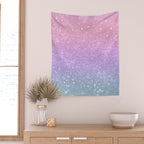 Unicorn Princess Glitter #1 (Faux Glitter) #pastel #decor #art #society6 Wall Tapestry Gallery Image 2