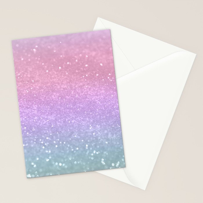 Unicorn Princess Glitter #1 (Faux Glitter) #pastel #decor #art #society6 Stationery Card Gallery Image 2