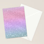 Unicorn Princess Glitter #1 (Faux Glitter) #pastel #decor #art #society6 Stationery Card Gallery Image 2
