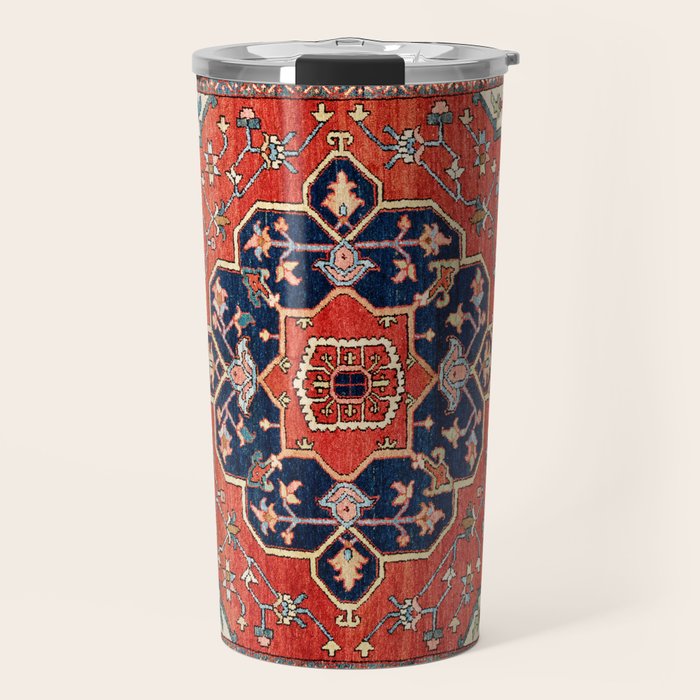 Heriz Bilverdi Azerbaijan Northwest Persian Rug Print Travel Mug Gallery Image 1