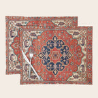Heriz Bilverdi Azerbaijan Northwest Persian Rug Print Placemat Gallery Image 1