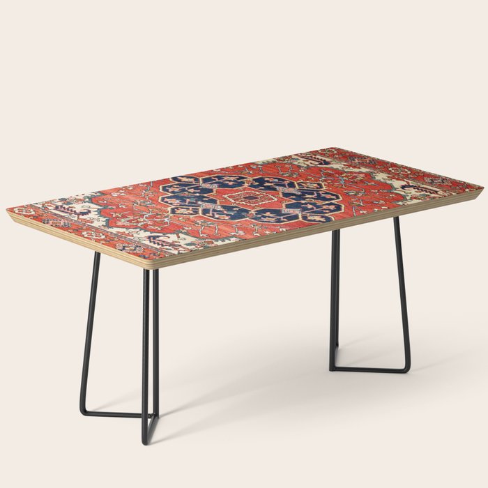 Heriz Bilverdi Azerbaijan Northwest Persian Rug Print Coffee Table Gallery Image 1