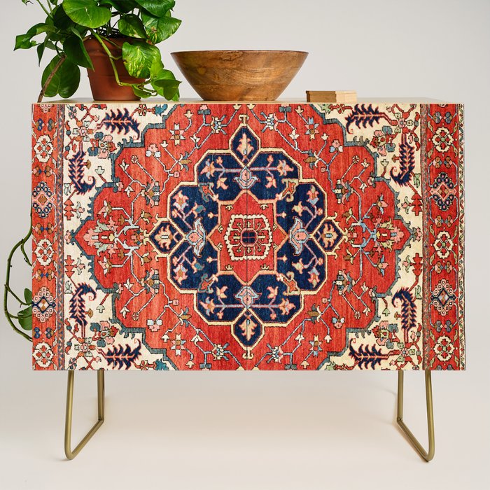 Heriz Bilverdi Azerbaijan Northwest Persian Rug Print Credenza Gallery Image 1
