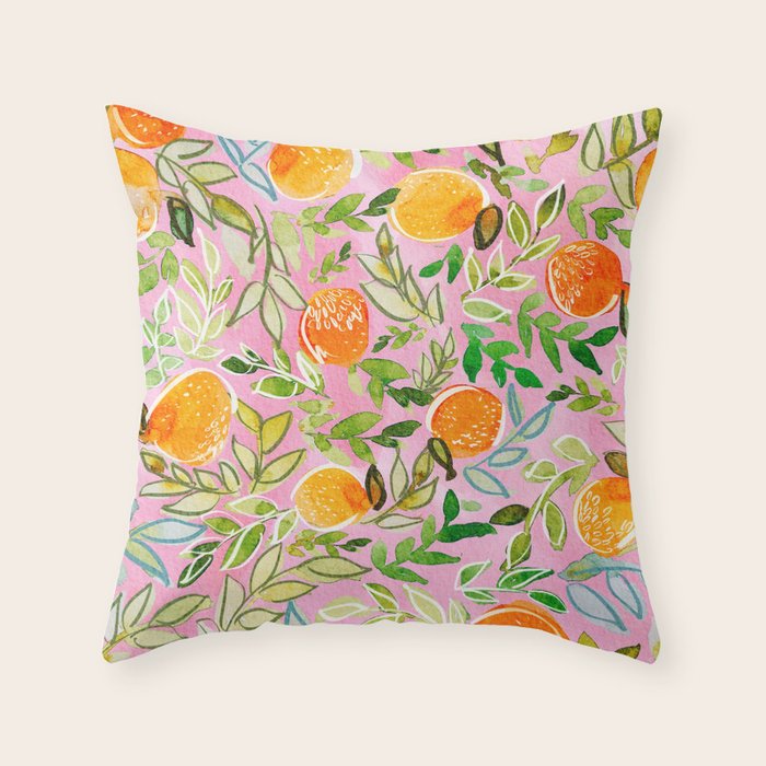 Citrus Sunrise Throw Pillow Gallery Image 1