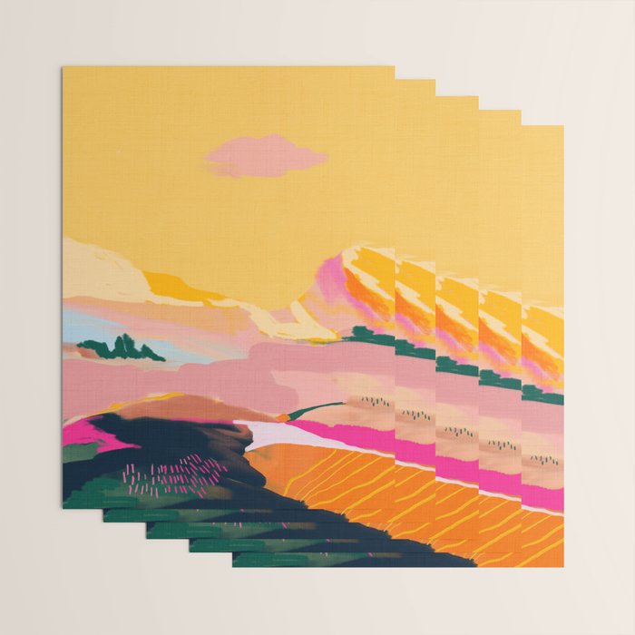 abstract pink dream cloud sky Wrapping Paper Gallery Image 3