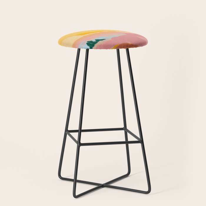 abstract pink dream cloud sky Stool Gallery Image 1