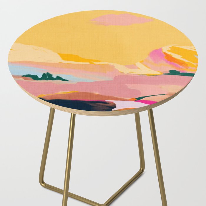 abstract pink dream cloud sky Side Table Gallery Image 2