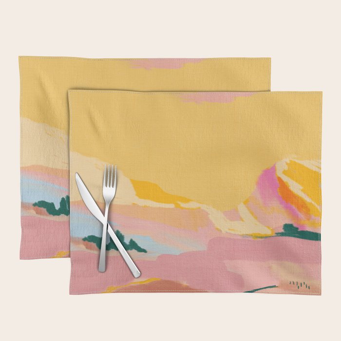 abstract pink dream cloud sky Placemat Gallery Image 1