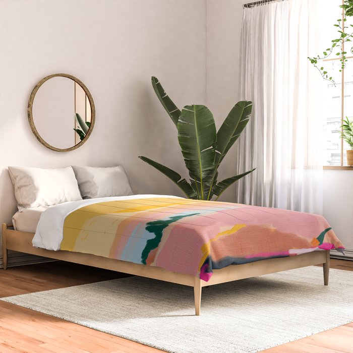 abstract pink dream cloud sky Comforter Gallery Image 2