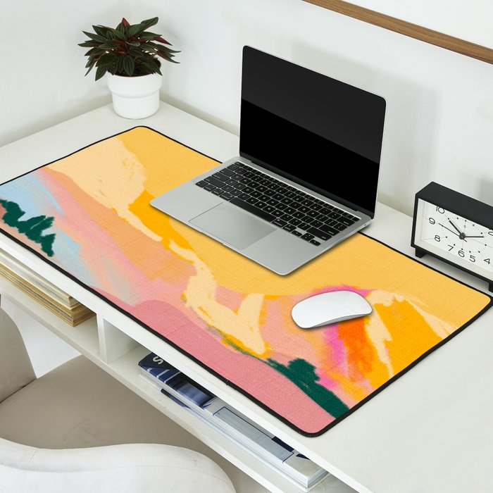 abstract pink dream cloud sky Desk Mat Gallery Image 2