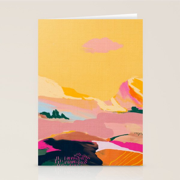 abstract pink dream cloud sky Stationery Card Gallery Image 2