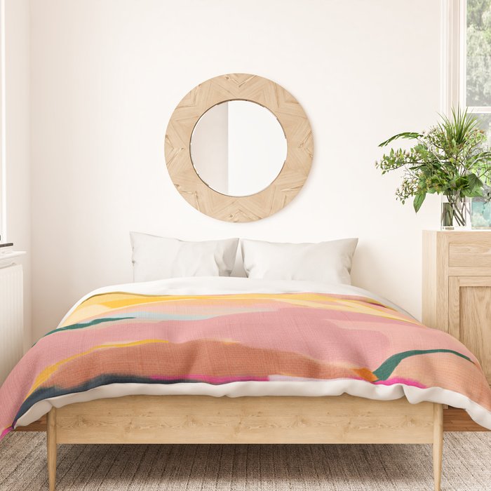 abstract pink dream cloud sky Duvet Cover Gallery Image 3