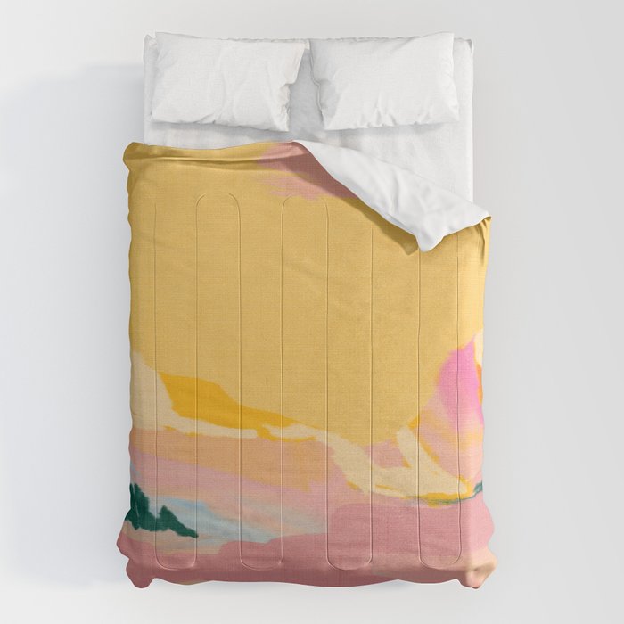 abstract pink dream cloud sky Comforter Gallery Image 6