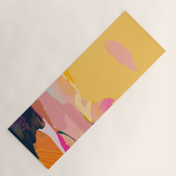 abstract pink dream cloud sky Yoga Mat Gallery Image 1