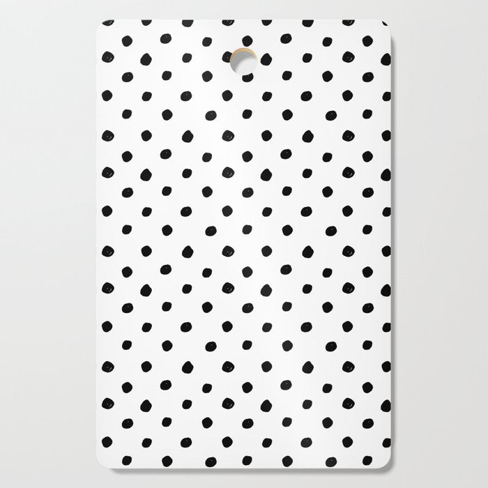 Hand Drawn Polka Dots â Black and White Ink Art Cutting Board Gallery Image 1