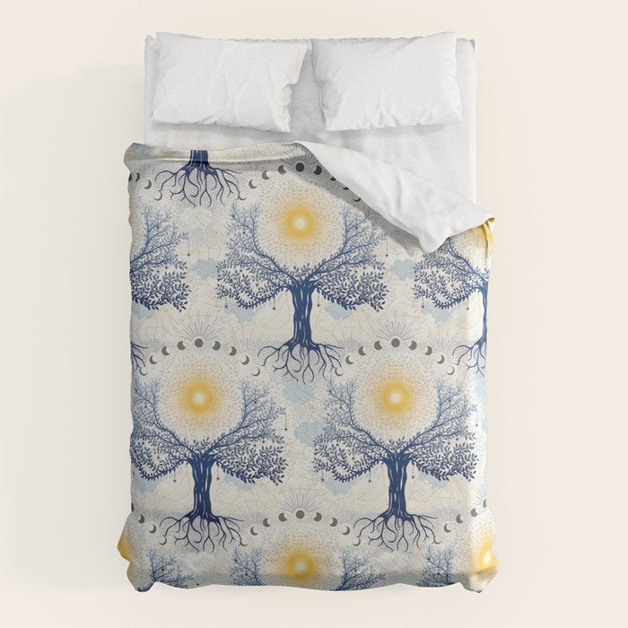 Feel the Cosmic Mother Earth Duvet Cover Gallery Image 1
