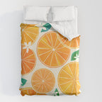 Orange Slices With Blossoms Duvet Cover Gallery Image 6