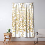 Beautiful White & Gold Mandala Pattern Window Curtain Gallery Image 5