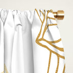 Beautiful White & Gold Mandala Pattern Window Curtain Gallery Image 2