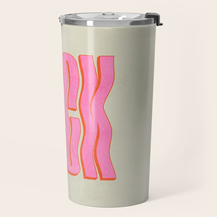 Favorite Word: Peach Wavy Edition Travel Mug Gallery Image 2