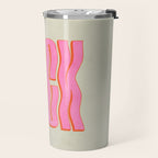 Favorite Word: Peach Wavy Edition Travel Mug Gallery Image 2