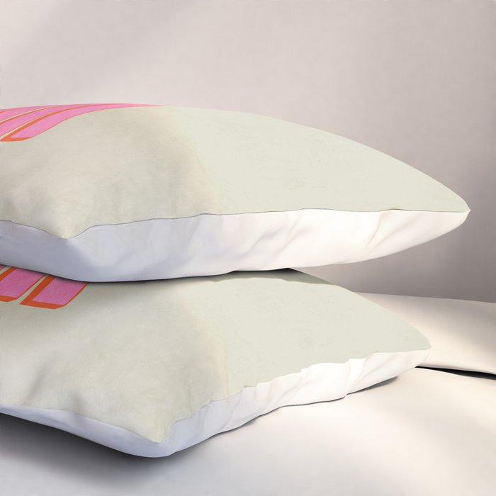Favorite Word: Peach Wavy Edition Pillow Sham Gallery Image 3