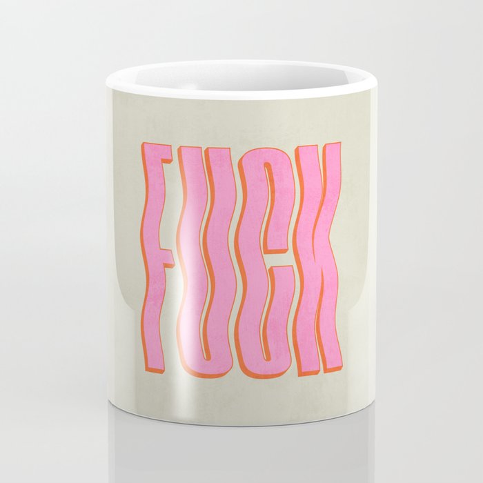 Favorite Word: Peach Wavy Edition Coffee Mug Gallery Image 4