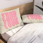 Favorite Word: Peach Wavy Edition Pillow Sham Gallery Image 2